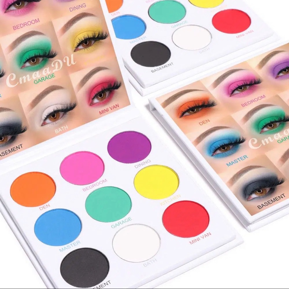 Nine-color Eyeshadow Makeup Matte And Metallic Glitter Eyeshadow Palette - Picture 3 of 5